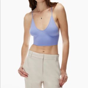 Talula sky blue ribbed Toni Seamless Tank Medium